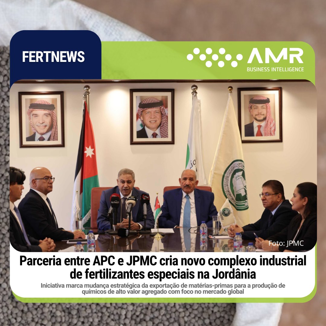 Capa da postagem Parceria entre APC e JPMC cria novo complexo industrial de fertilizantes especiais na Jordânia