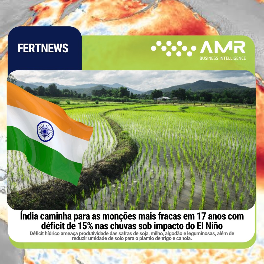Capa da postagem Índia caminha para as monções mais fracas em 17 anos com déficit de 15% nas chuvas sob impacto do El Niño