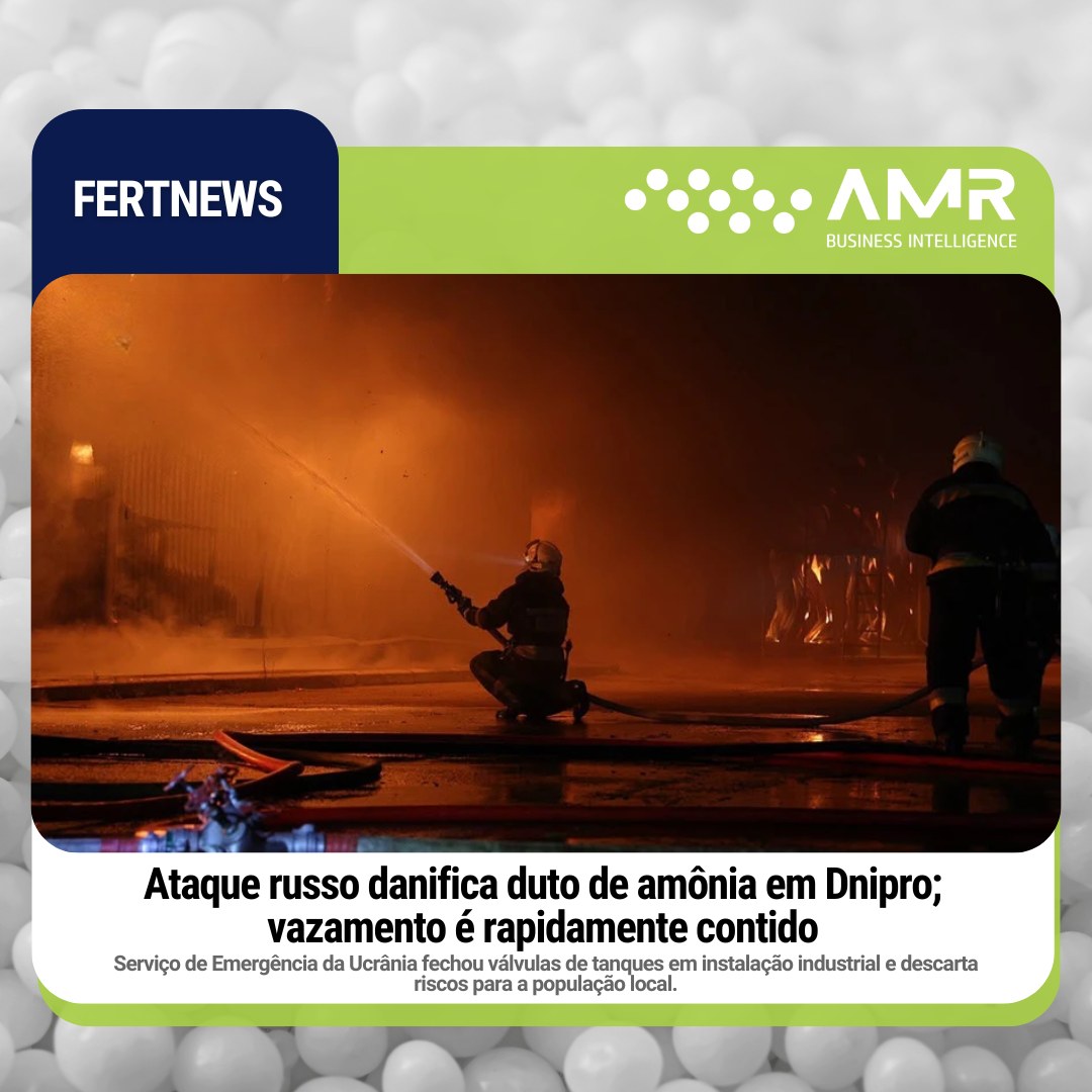Capa da postagem Ataque russo danifica duto de amônia em Dnipro; vazamento é rapidamente contido