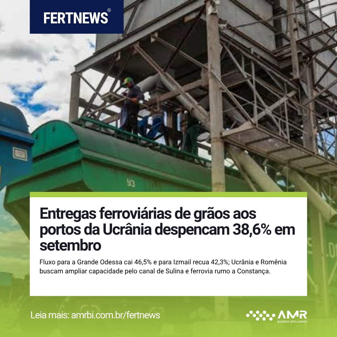 Capa da postagem Entregas ferroviárias de grãos aos portos da Ucrânia despencam 38,6% em setembro