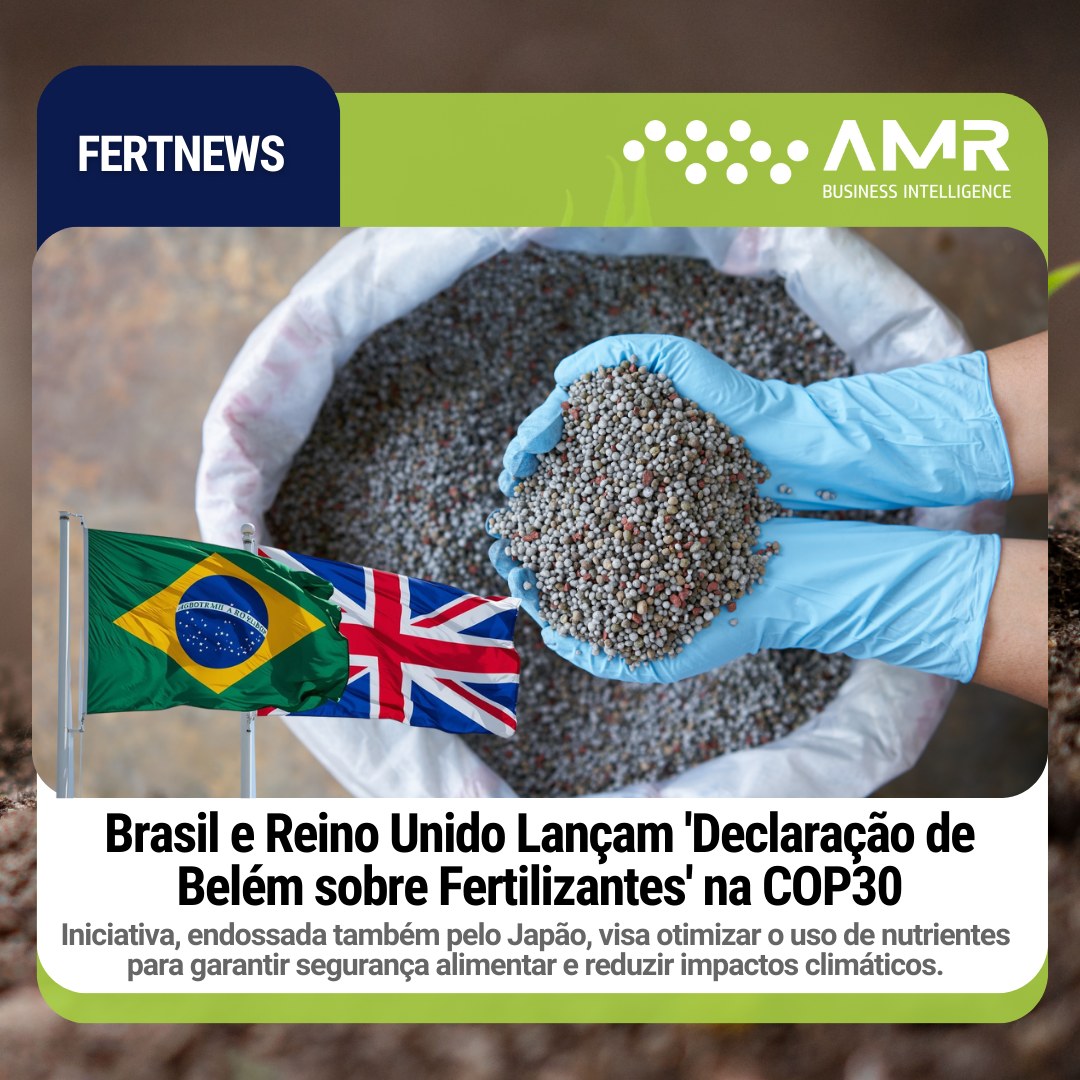 Capa da postagem Brasil e Reino Unido Lançam 'Declaração de Belém sobre Fertilizantes' na COP30