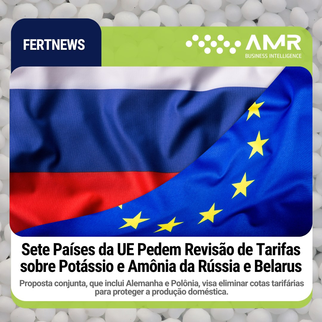 Capa da postagem Sete Países da UE Pedem Revisão de Tarifas sobre Potássio e Amônia da Rússia e Belarus