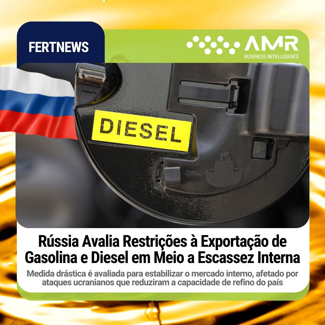 Capa da postagem Rússia Avalia Restrições à Exportação de Gasolina e Diesel em Meio a Escassez Interna