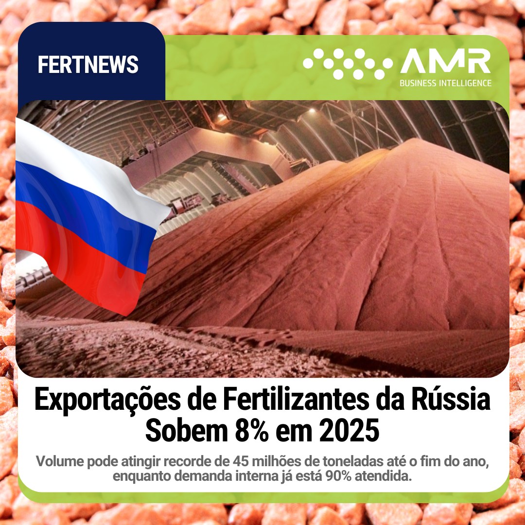 Capa da postagem Exportações de Fertilizantes da Rússia Sobem 8% em 2025