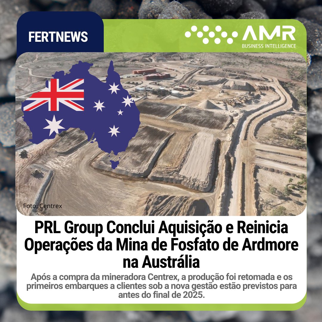 Capa da postagem PRL Group Conclui Aquisição e Reinicia Operações da Mina de Fosfato de Ardmore na Austrália
