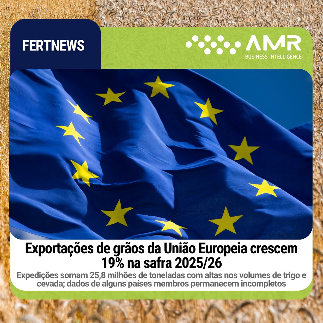 Capa da postagem Exportações de grãos da União Europeia crescem 19% na safra 2025/26