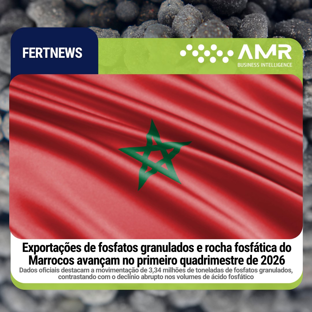 Capa da postagem Exportações de fosfatos granulados e rocha fosfática do Marrocos avançam no primeiro quadrimestre de 2026