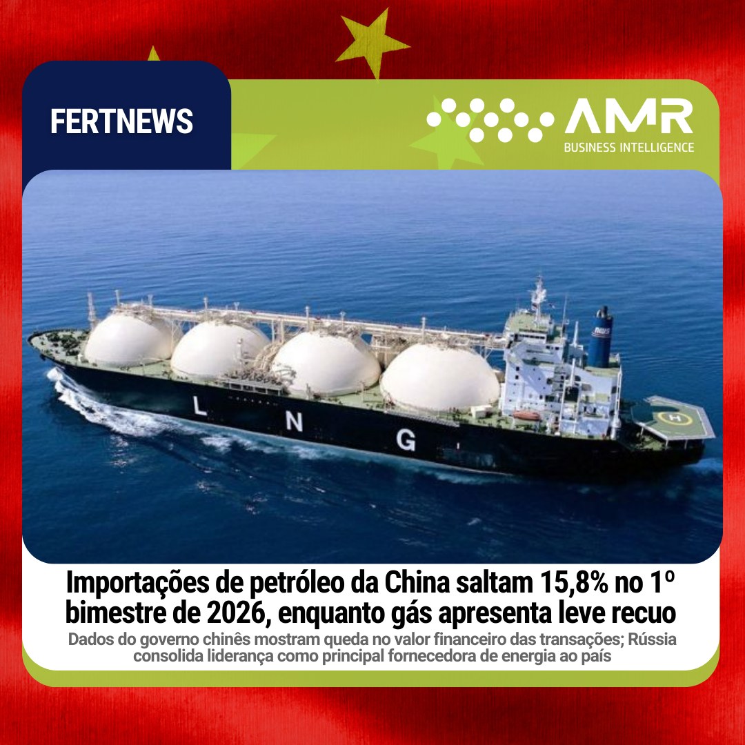 Capa da postagem Importações de petróleo da China saltam 15,8% no 1º bimestre de 2026, enquanto gás apresenta leve recuo