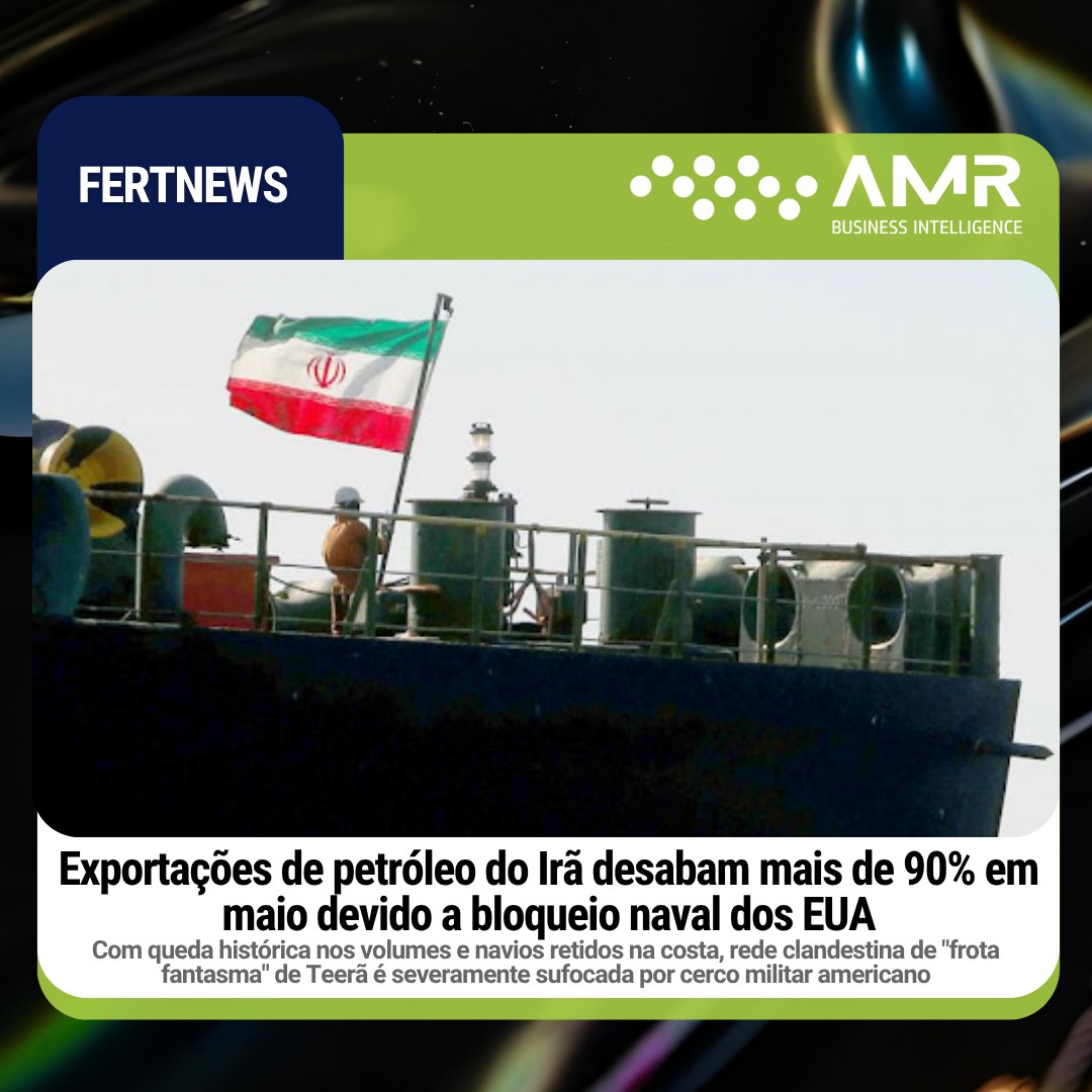 Capa da postagem Exportações de petróleo do Irã desabam mais de 90% em maio devido a bloqueio naval dos EUA