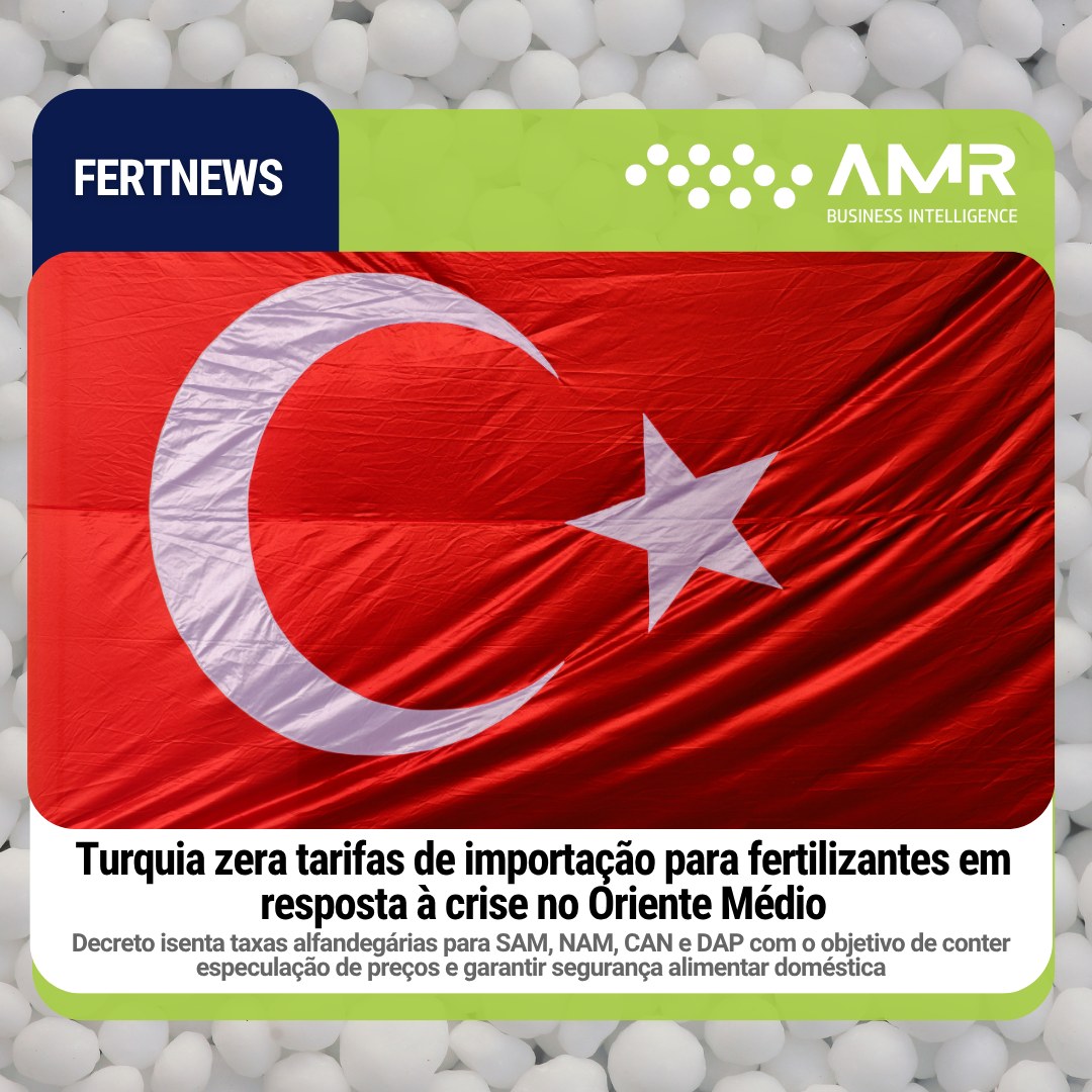 Capa da postagem Turquia zera tarifas de importação para fertilizantes em resposta à crise no Oriente Médio