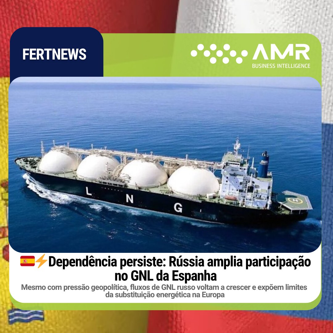 Capa da postagem 🇪🇸⚡ Dependência persiste: Rússia amplia participação no GNL da Espanha