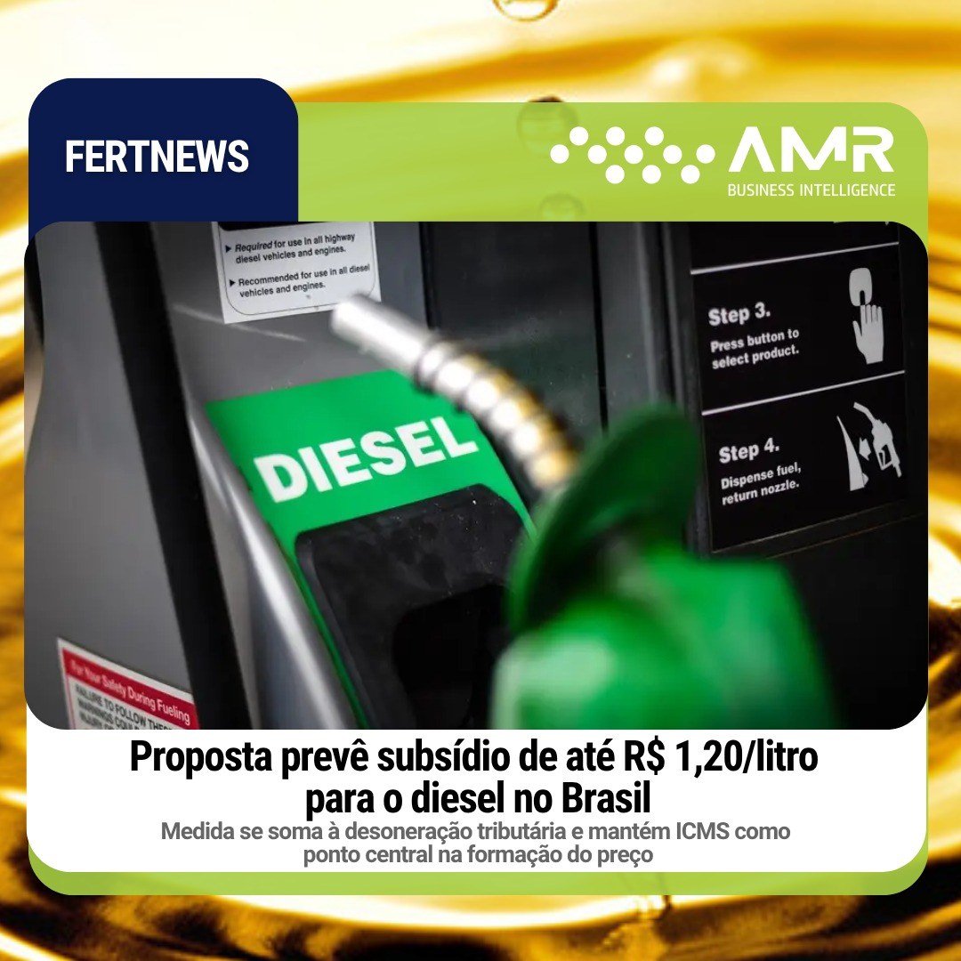 Capa da postagem Proposta prevê subsídio de até R$ 1,20/litro para o diesel no Brasil