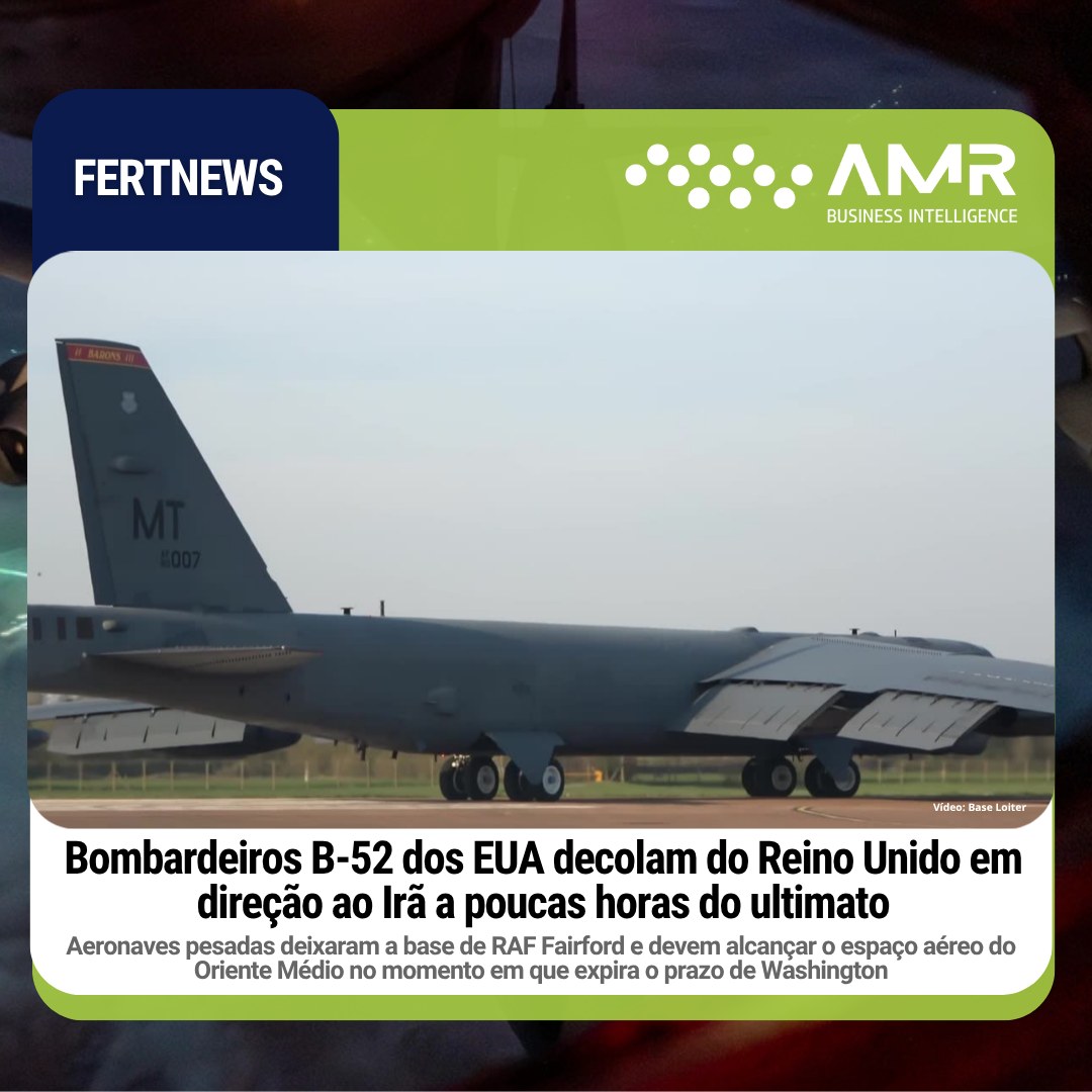 Capa da postagem Bombardeiros B-52 dos EUA decolam do Reino Unido em direção ao Irã a poucas horas do ultimato