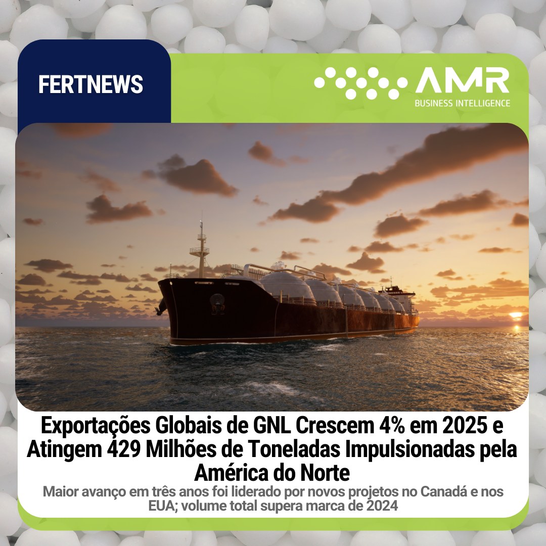 Capa da postagem Exportações Globais de GNL Crescem 4% em 2025 e Atingem 429 Milhões de Toneladas Impulsionadas pela América do Norte