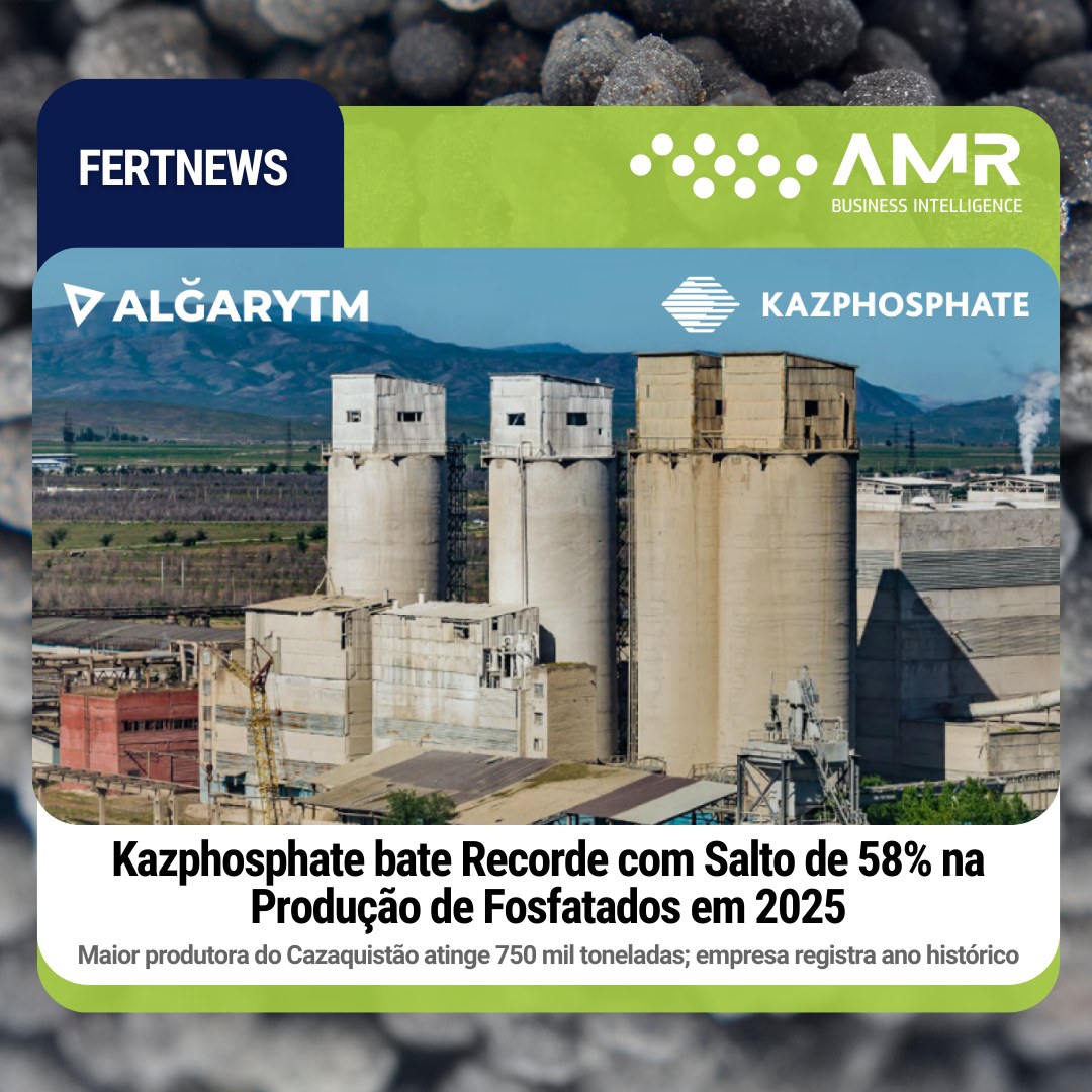 Capa da postagem Kazphosphate bate recorde com salto de 58% na produção de fosfatados em 2025