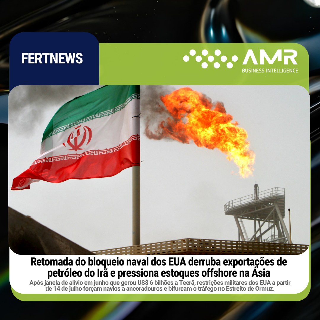 Capa da postagem Retomada do bloqueio naval dos EUA derruba exportações de petróleo do Irã e pressiona estoques offshore na Ásia