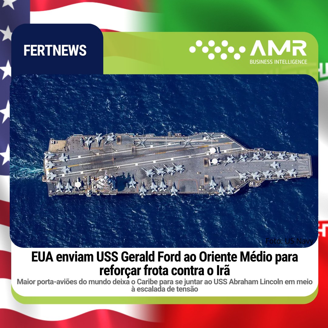 Capa da postagem EUA enviam USS Gerald Ford ao Oriente Médio para reforçar frota contra o Irã