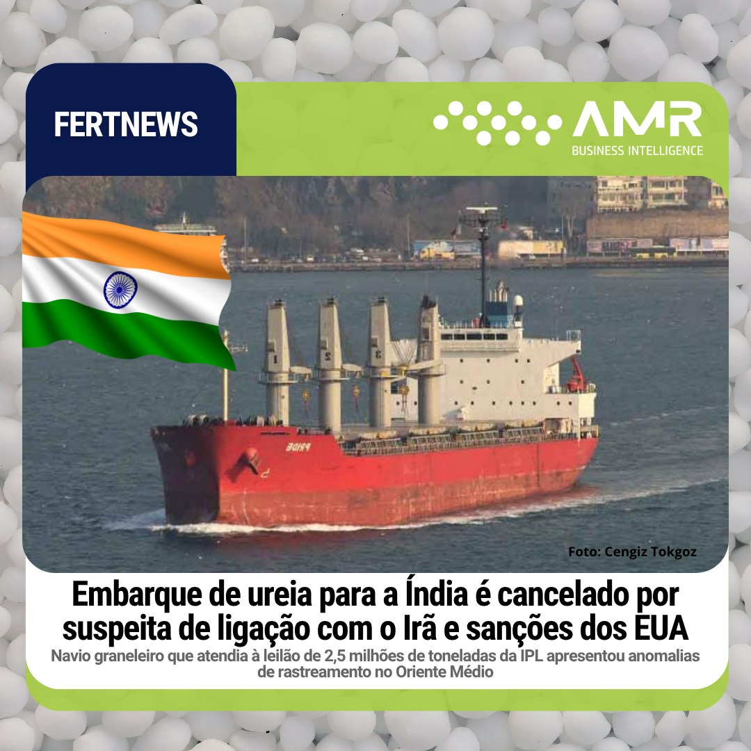 Capa da postagem Embarque de ureia para a Índia é cancelado por suspeita de ligação com o Irã e sanções dos EUA