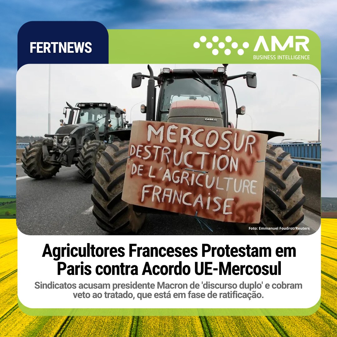 Capa da postagem Agricultores Franceses Protestam em Paris contra Acordo UE-Mercosul