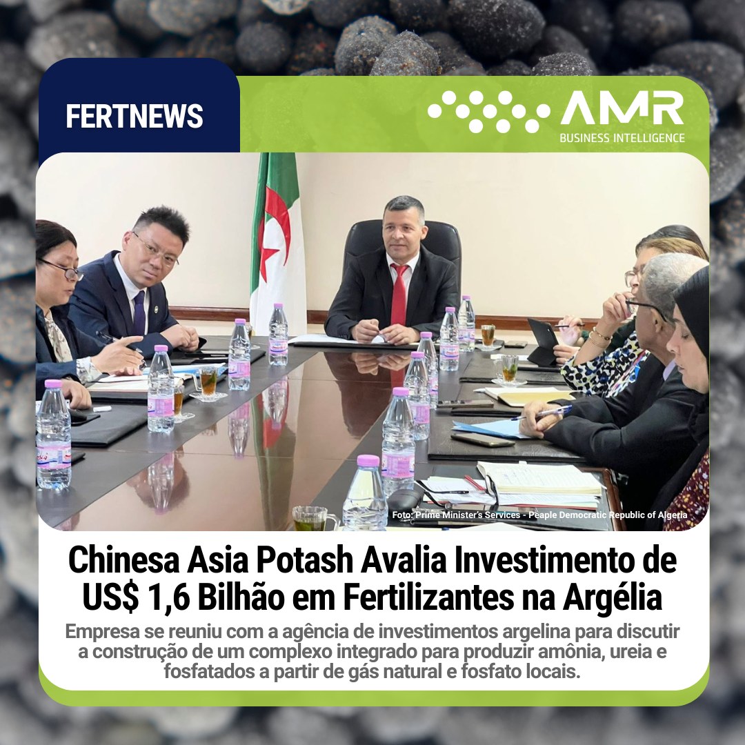 Capa da postagem Chinesa Asia Potash Avalia Investimento de US$ 1,6 Bilhão em Fertilizantes na Argélia