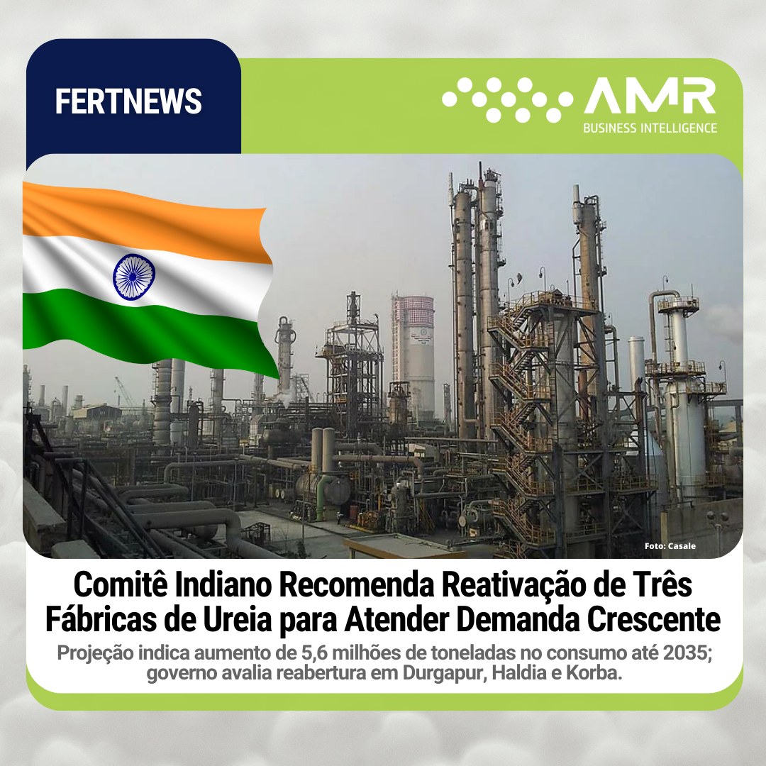 Capa da postagem Comitê Indiano Recomenda Reativação de Três Fábricas de Ureia para Atender Demanda Crescente