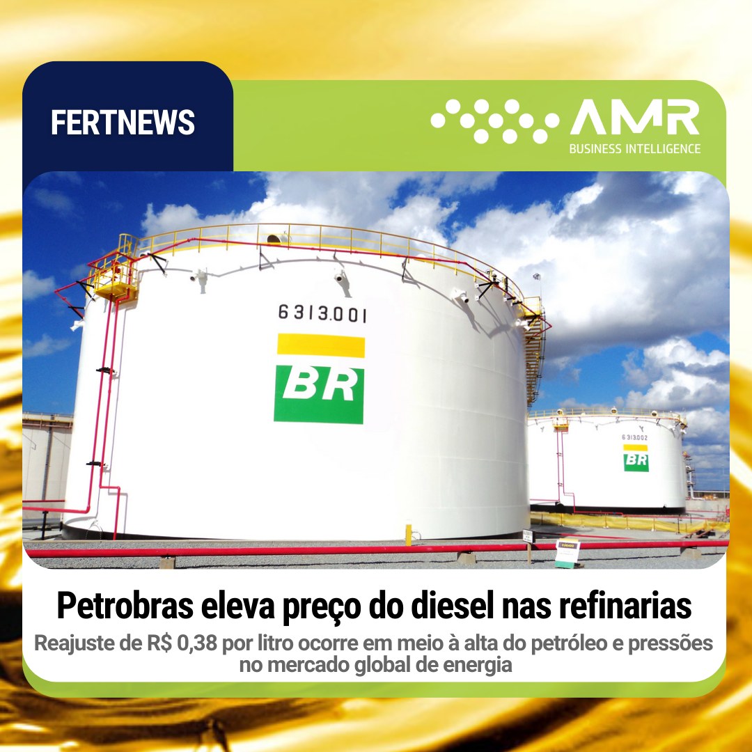 Capa da postagem Petrobras eleva preço do diesel nas refinarias