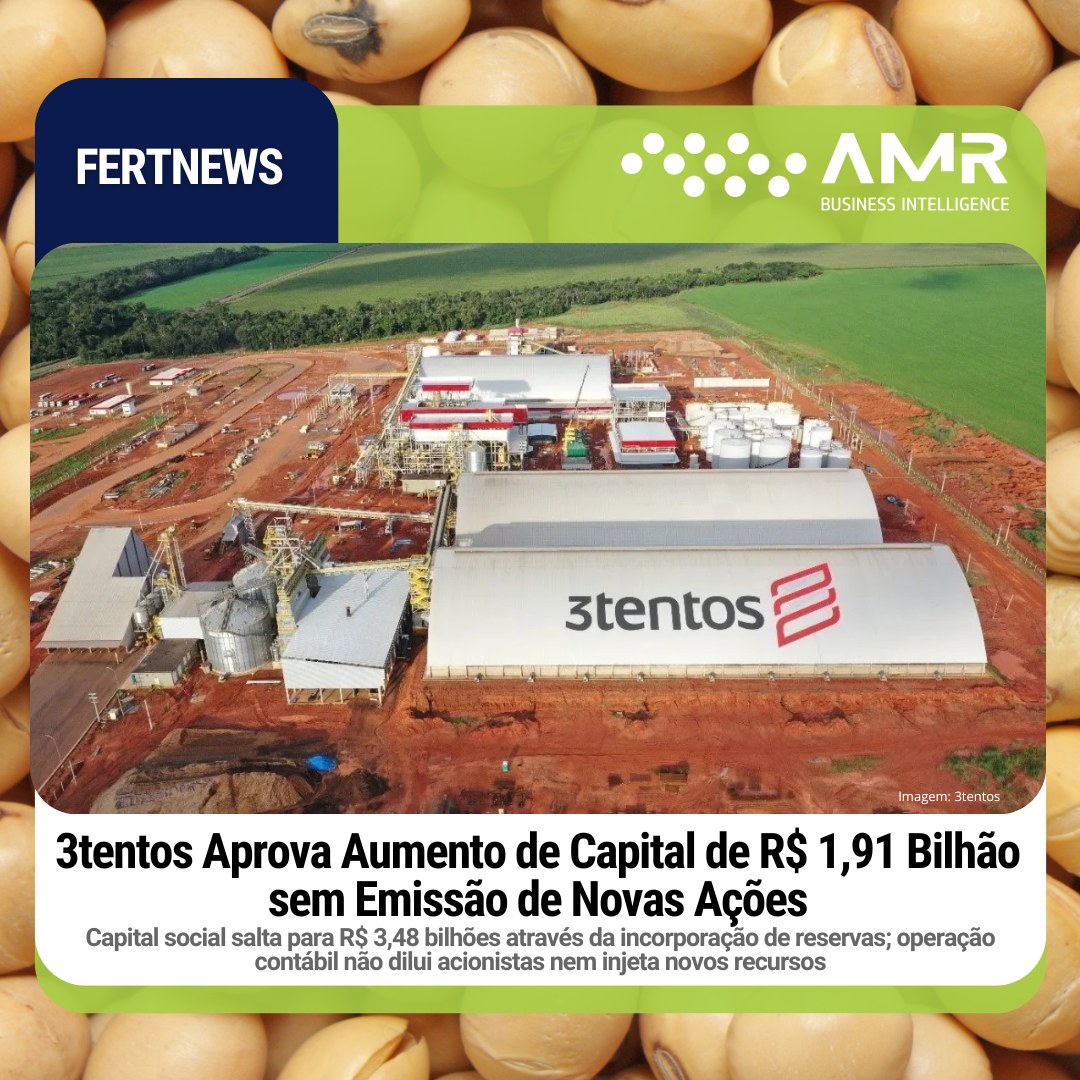Capa da postagem 3tentos Aprova Aumento de Capital de R$ 1,91 Bilhão sem Emissão de Novas Ações