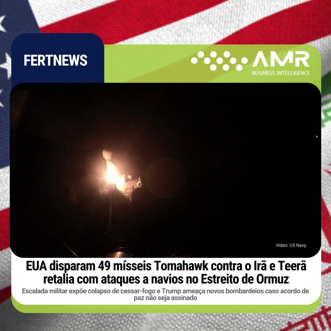 Capa da postagem EUA disparam 49 mísseis Tomahawk contra o Irã e Teerã retalia com ataques a navios no Estreito de Ormuz
