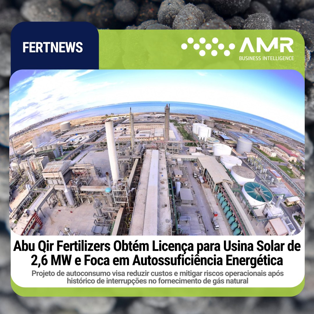 Capa da postagem Abu Qir Fertilizers Obtém Licença para Usina Solar de 2,6 MW e Foca em Autossuficiência Energética