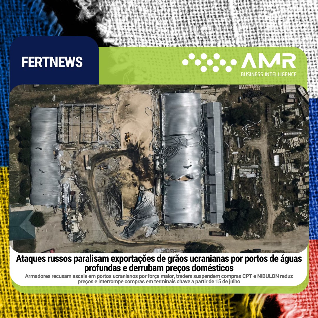Capa da postagem Ataques russos paralisam exportações de grãos ucranianas por portos de águas profundas e derrubam preços domésticos