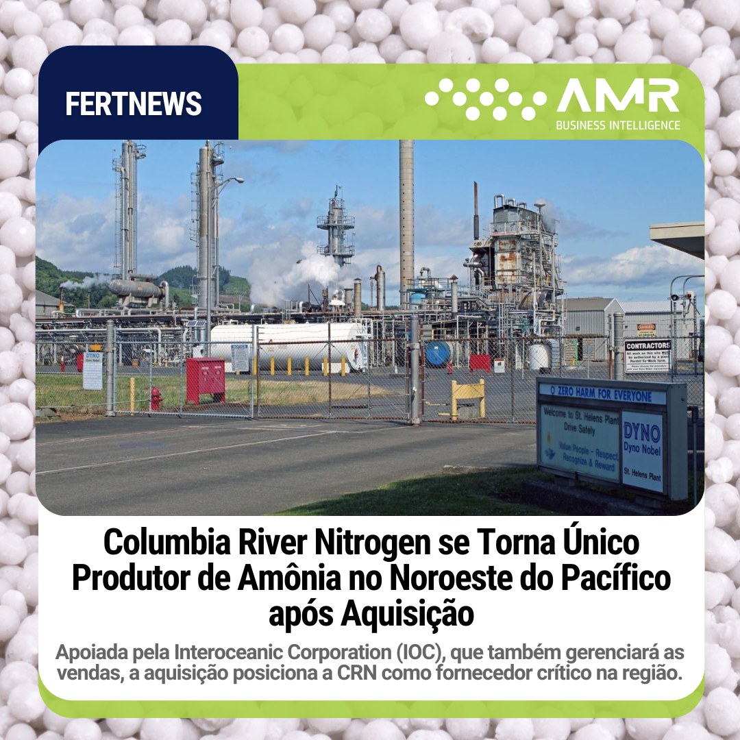 Capa da postagem Columbia River Nitrogen se Torna Único Produtor de Amônia no Noroeste do Pacífico após Aquisição