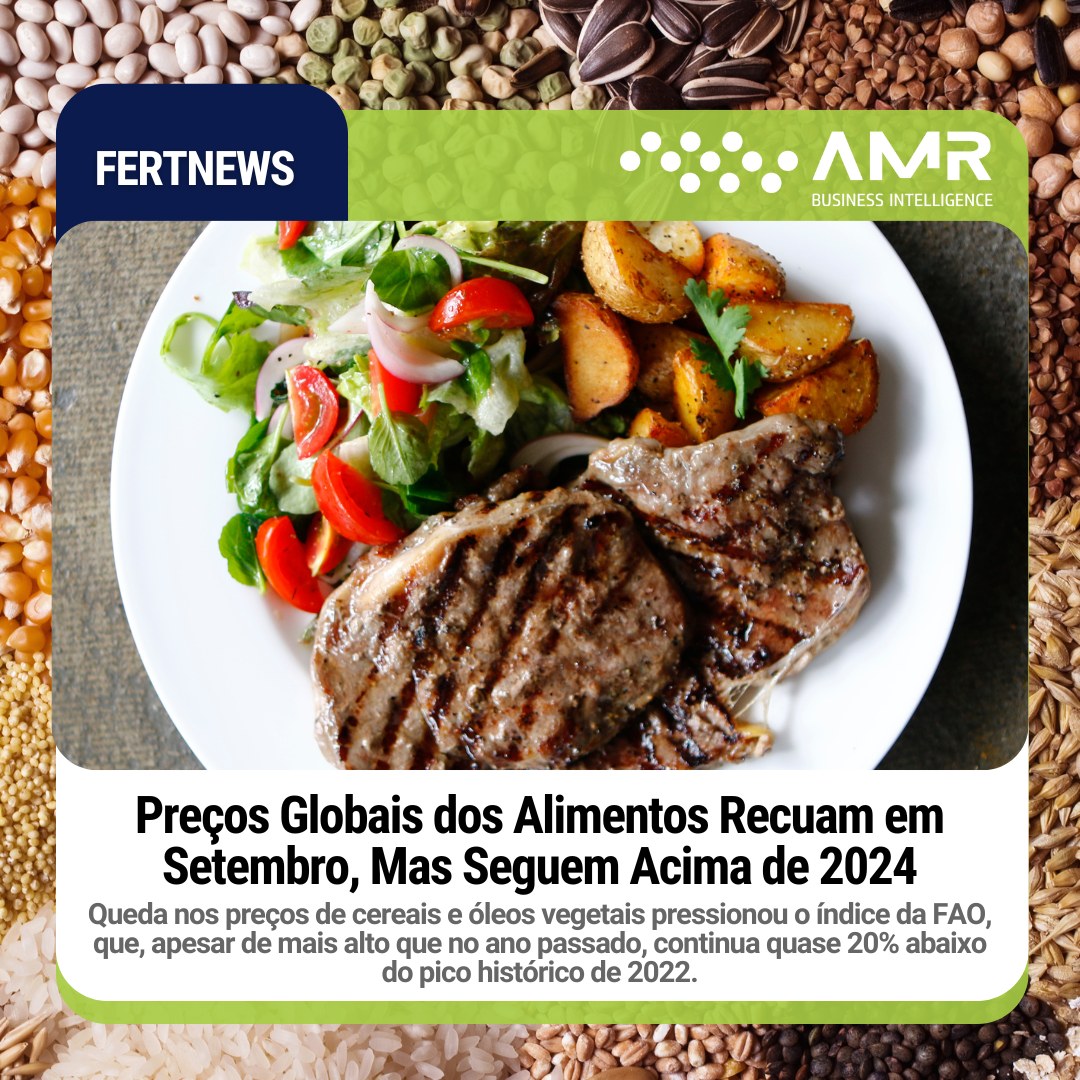 Capa da postagem Preços Globais dos Alimentos Recuam em Setembro, Mas Seguem Acima de 2024