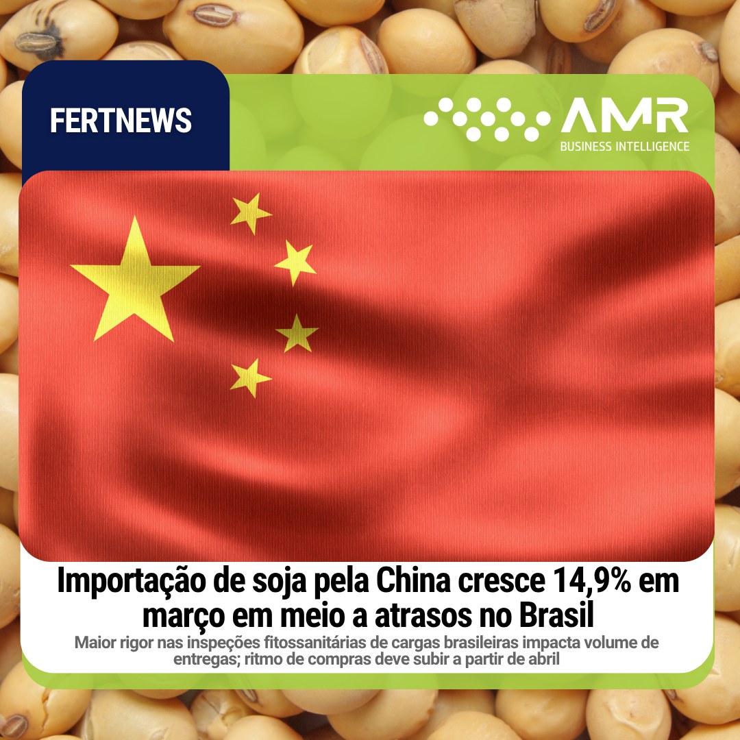 Capa da postagem Importação de soja pela China cresce 14,9% em março em meio a atrasos no Brasil