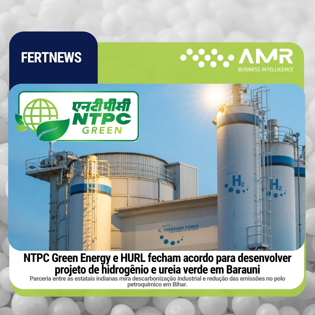 Capa da postagem NTPC Green Energy e HURL fecham acordo para desenvolver projeto de hidrogênio e ureia verde em Barauni