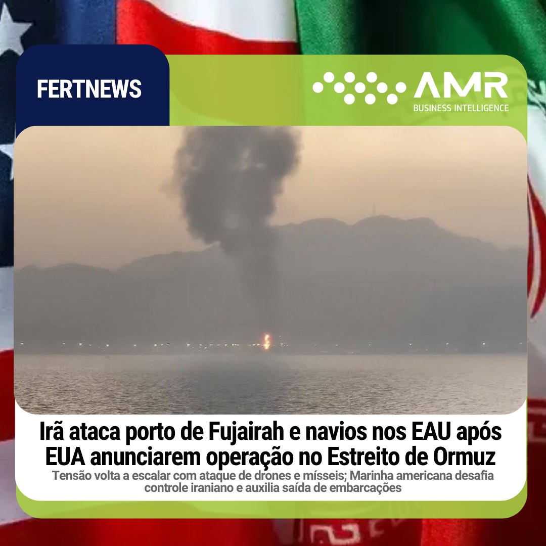 Capa da postagem Irã ataca porto de Fujairah e navios nos EAU após EUA anunciarem operação no Estreito de Ormuz