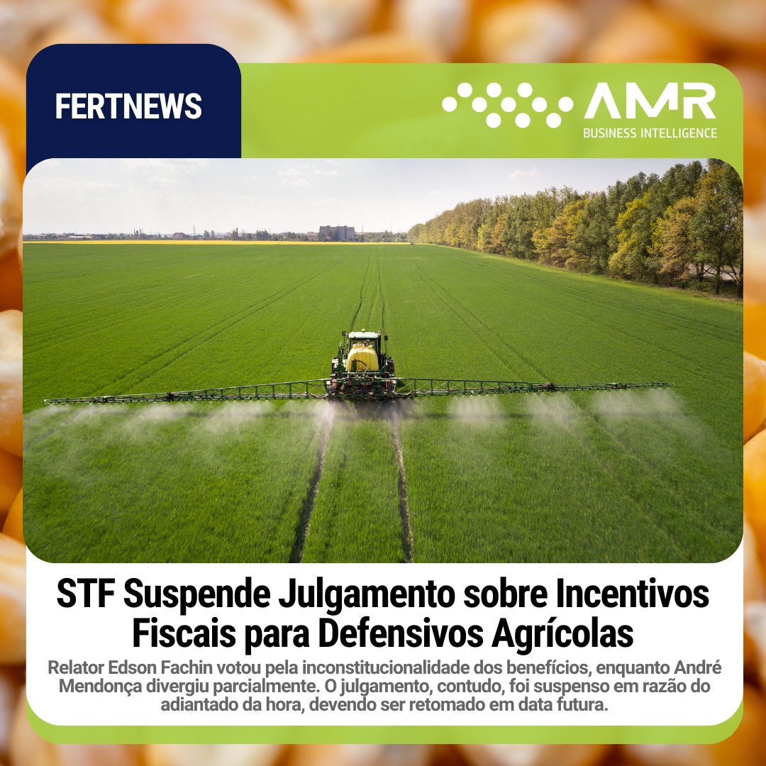 Capa da postagem STF Suspende Julgamento sobre Incentivos Fiscais para Defensivos Agrícolas