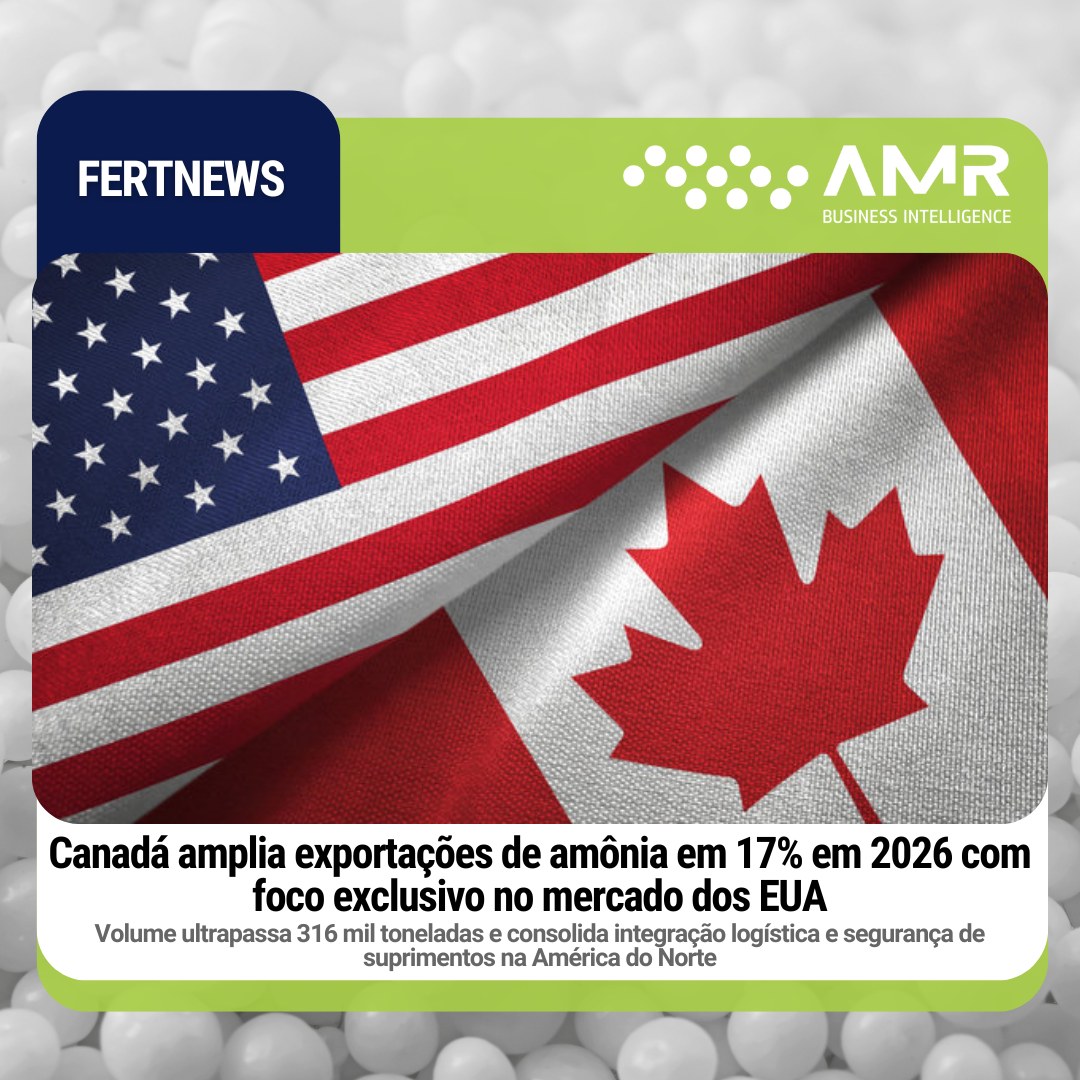 Capa da postagem Canadá amplia exportações de amônia em 17% em 2026 com foco exclusivo no mercado dos EUA