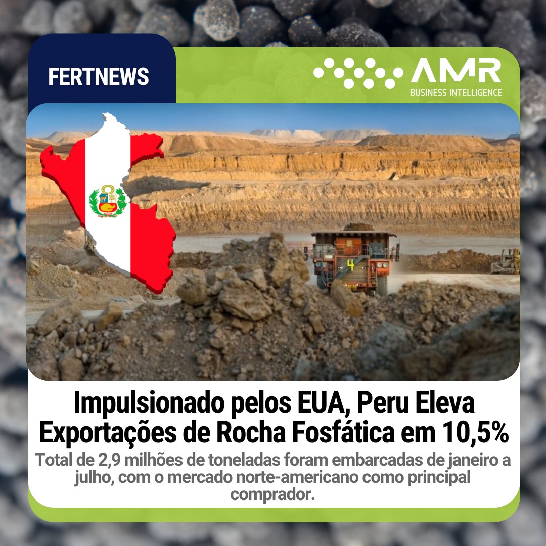 Capa da postagem Impulsionado pelos EUA, Peru Eleva Exportações de Rocha Fosfática em 10,5%