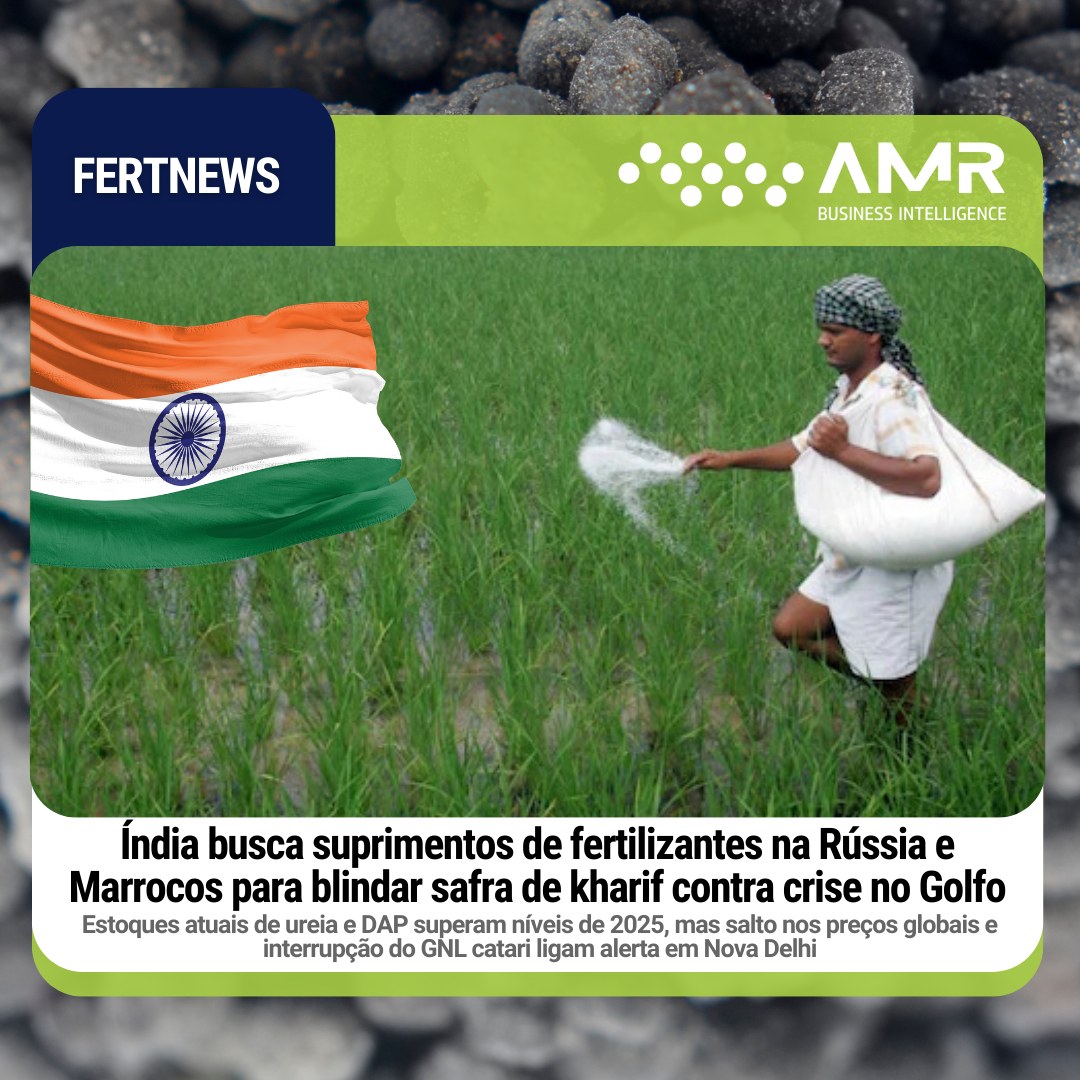Capa da postagem Índia busca suprimentos de fertilizantes na Rússia e Marrocos para blindar safra kharif contra crise no Golfo