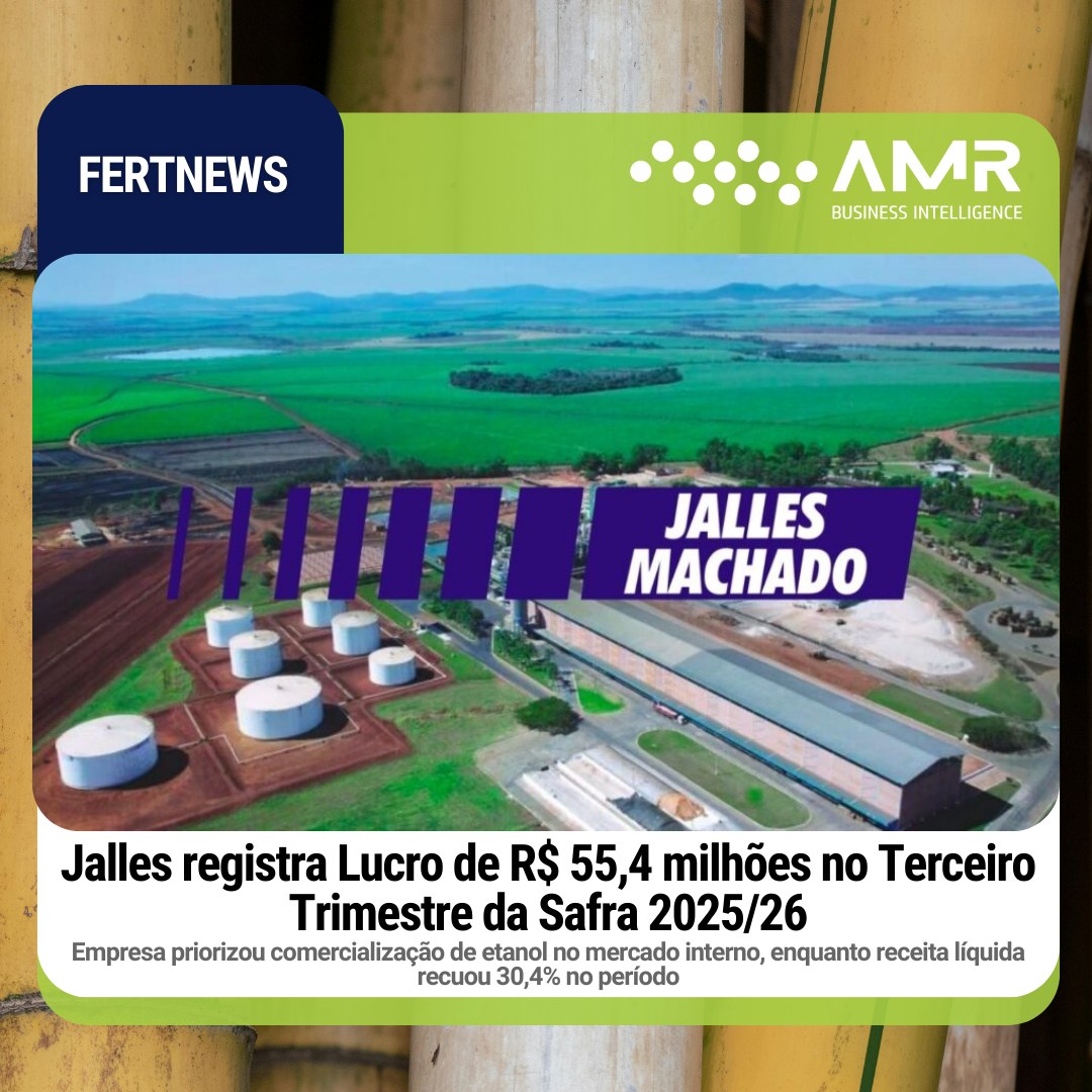 Capa da postagem Jalles registra Lucro de R$ 55,4 milhões no Terceiro Trimestre da Safra 2025/26