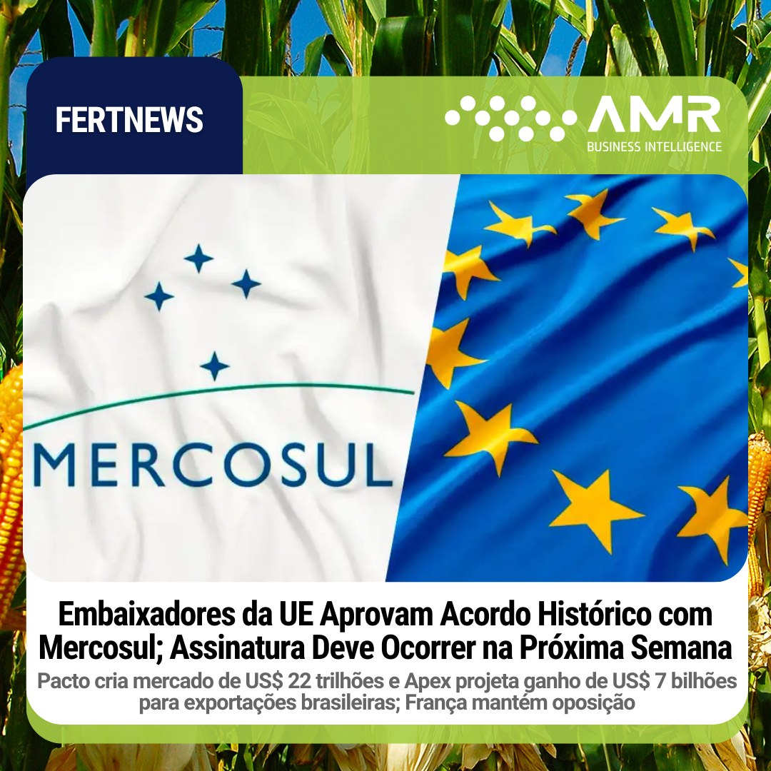 Capa da postagem Embaixadores da UE Aprovam Acordo Histórico com Mercosul; Assinatura Deve Ocorrer na Próxima Semana