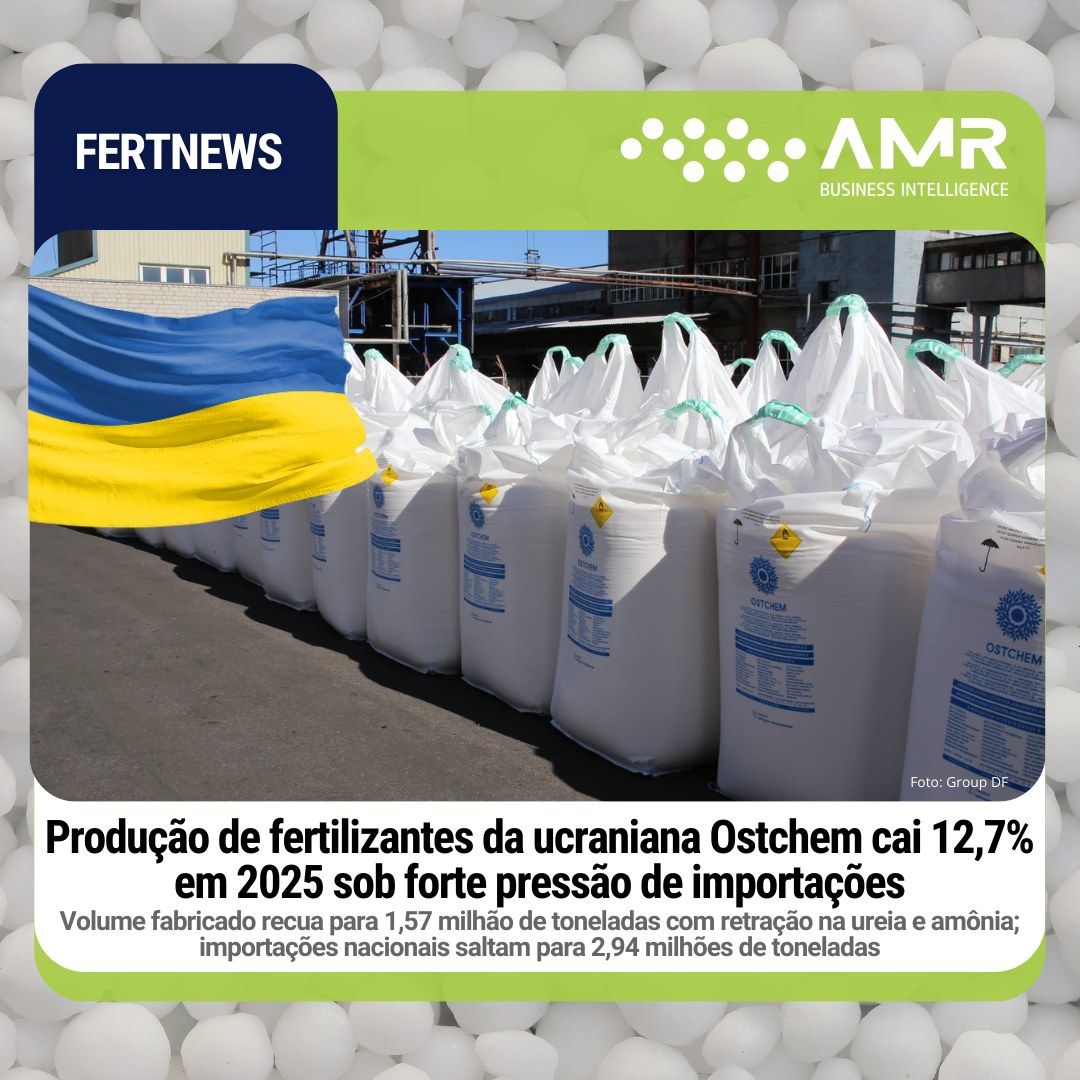 Capa da postagem Produção de fertilizantes da ucraniana Ostchem cai 12,7% em 2025 sob forte pressão de importações