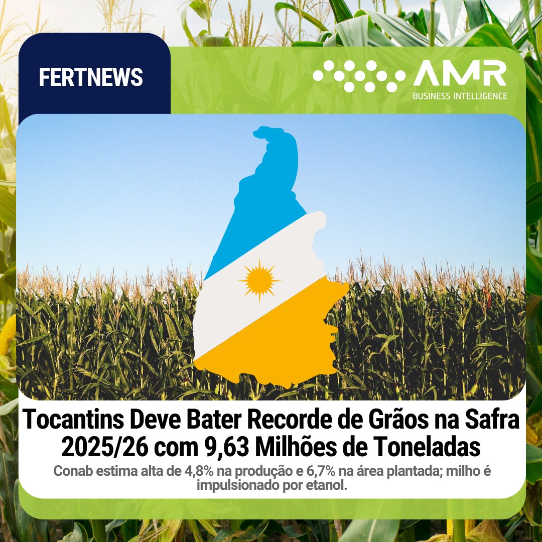 Capa da postagem Tocantins Deve Bater Recorde de Grãos na Safra 2025/26 com 9,63 Milhões de Toneladas