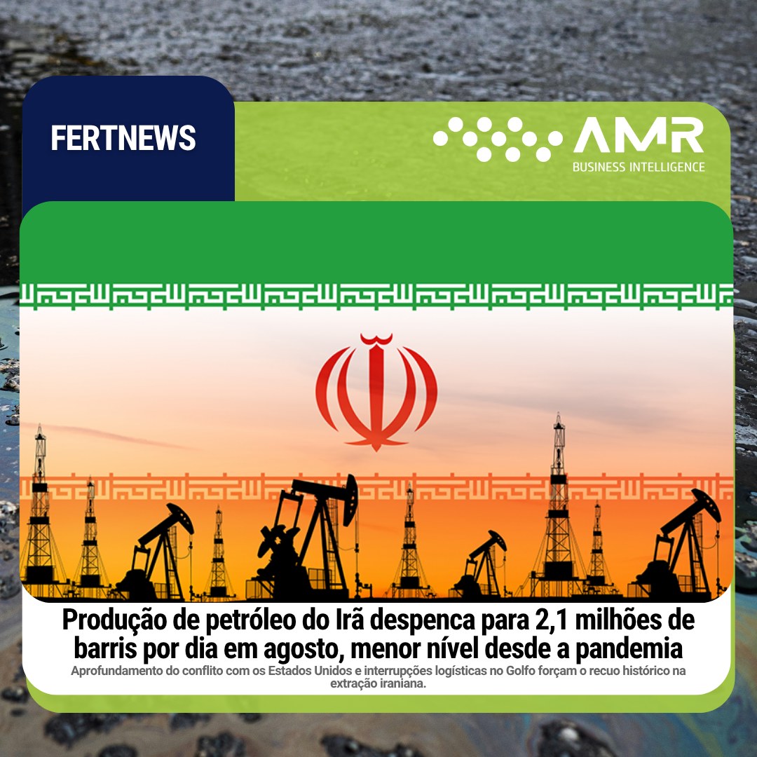 Capa da postagem Produção de petróleo do Irã despenca para 2,1 milhões de barris por dia em agosto, menor nível desde a pandemia