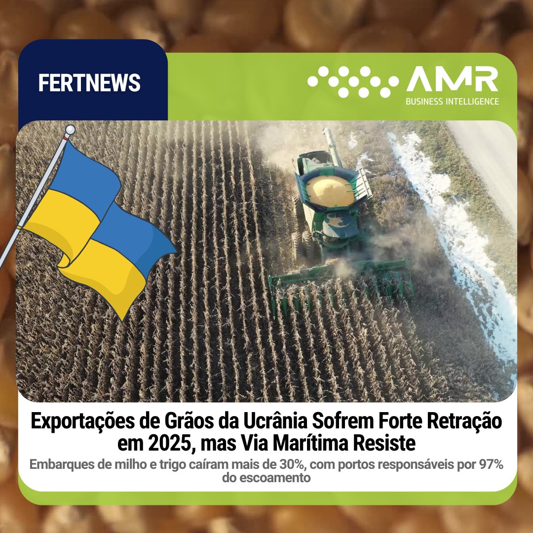Capa da postagem Exportações de Grãos da Ucrânia Sofrem Forte Retração em 2025, mas Via Marítima Resiste