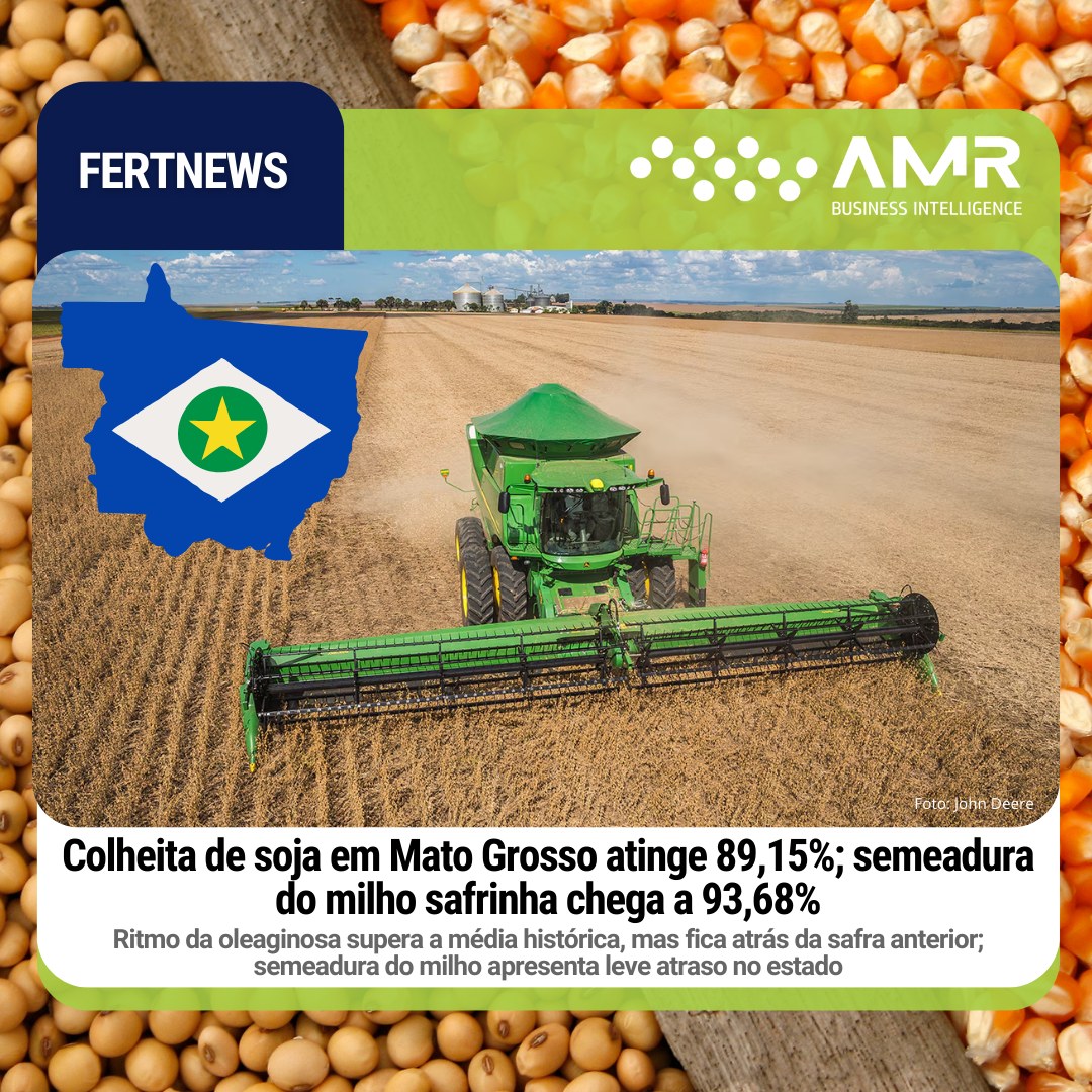 Capa da postagem Colheita de soja em Mato Grosso atinge 89,15%; semeadura do milho safrinha chega a 93,68%