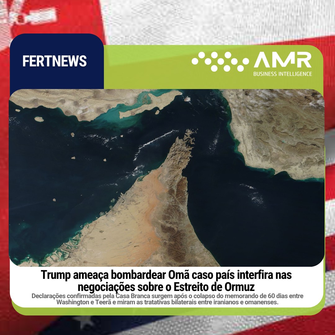 Capa da postagem Trump ameaça bombardear Omã caso país interfira nas negociações sobre o Estreito de Ormuz