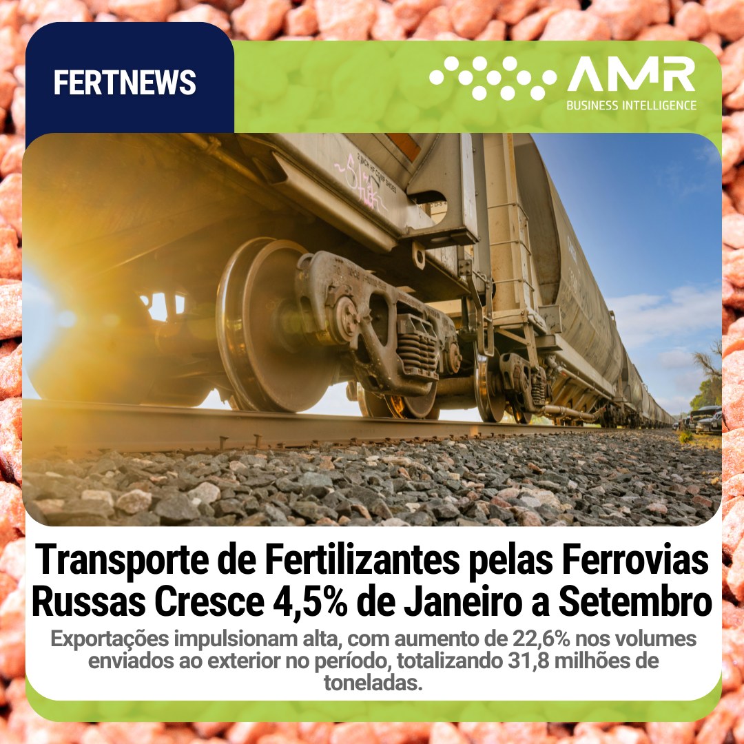 Capa da postagem Transporte de Fertilizantes pelas Ferrovias Russas Cresce 4,5% de Janeiro a Setembro