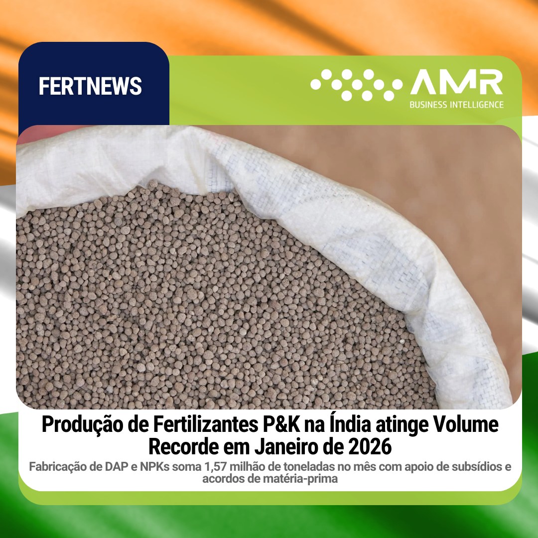 Capa da postagem Produção de Fertilizantes P&K na Índia atinge Volume Recorde em Janeiro de 2026
