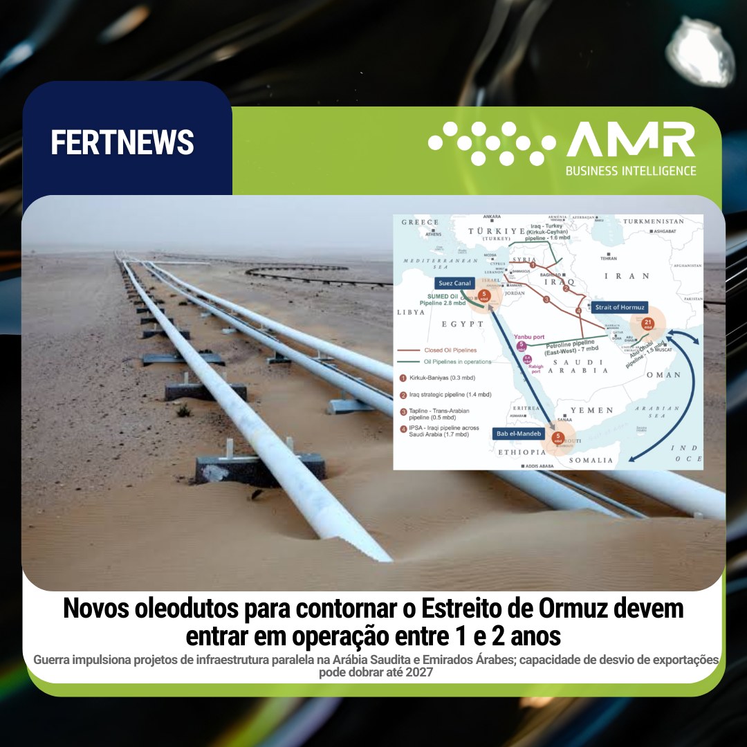 Capa da postagem Novos oleodutos para contornar o Estreito de Ormuz devem entrar em operação entre 1 e 2 anos